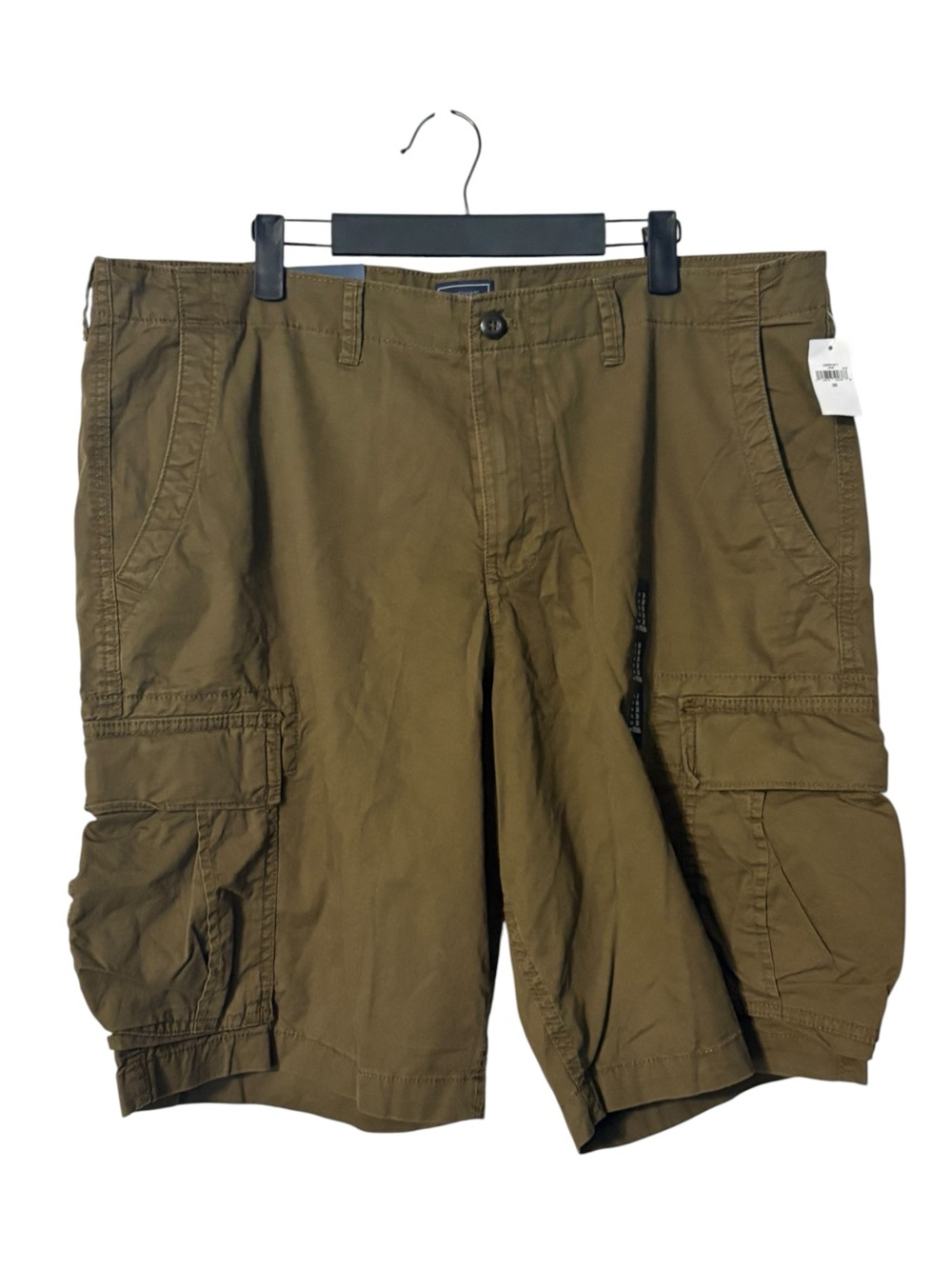 Gap Lived In Khaki Cargo Shorts Size 38 Olive Green Casual 100% Cotton NWT